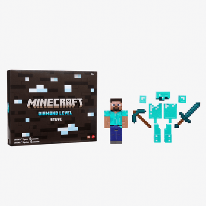 Minecraft Diamond Level Steve Collector Action Figure - Mô Hình Nhân Vật Sưu Tập Chính Hãng Mattel - Hình ảnh chi tiết 2