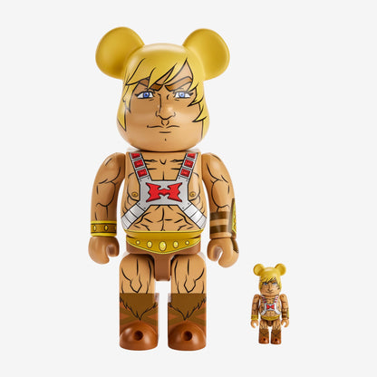 Masters of the Universe He-Man BE@RBRICK 100% & 400% Mô Hình Art Toys Sưu Tầm Mattel Creations - Hình ảnh sản phẩm