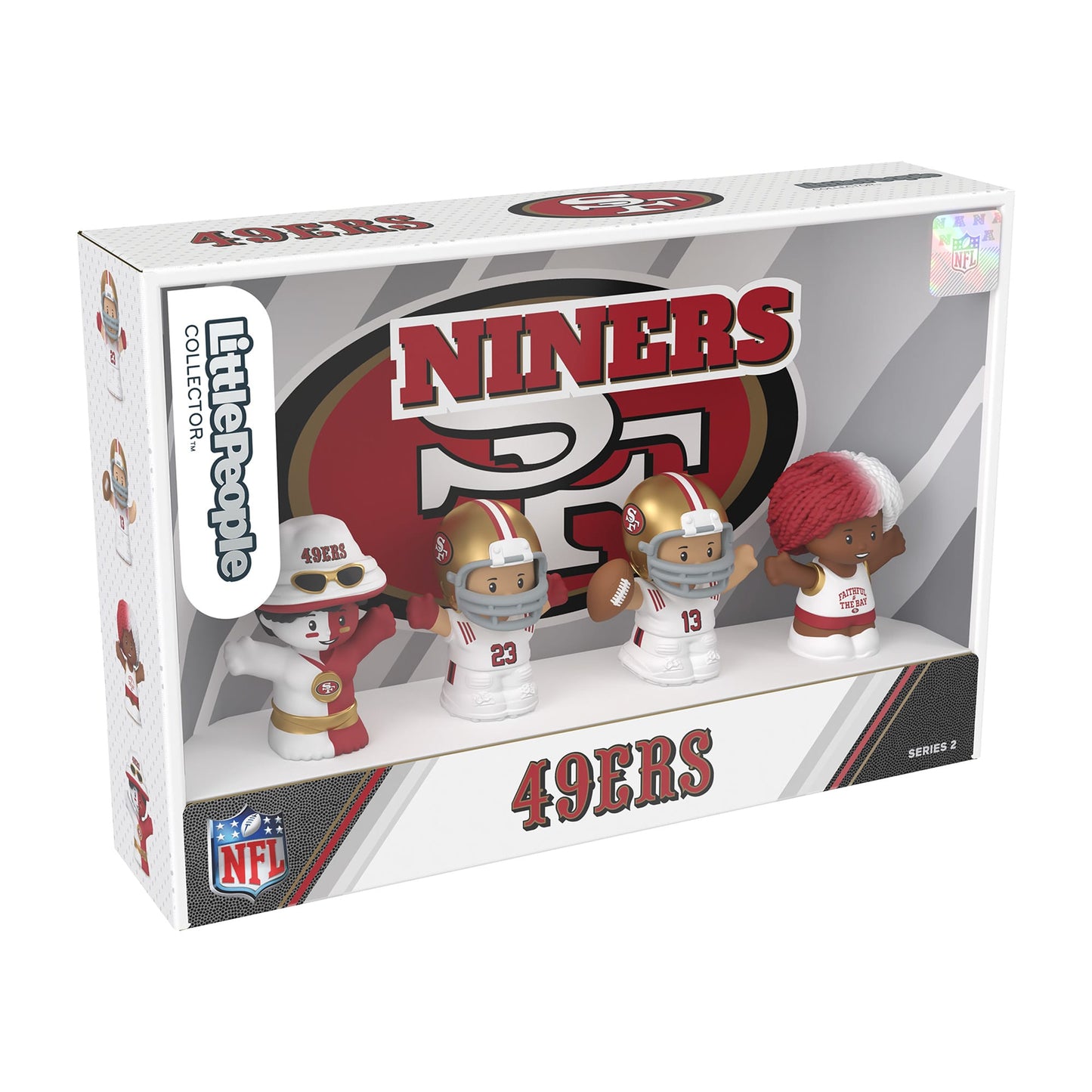 Little People Collector San Francisco 49ers Alternate Jersey Figure Set - Bộ mô hình cầu thủ NFL - Mattel Creations HVH14 - Hình ảnh bổ sung 7