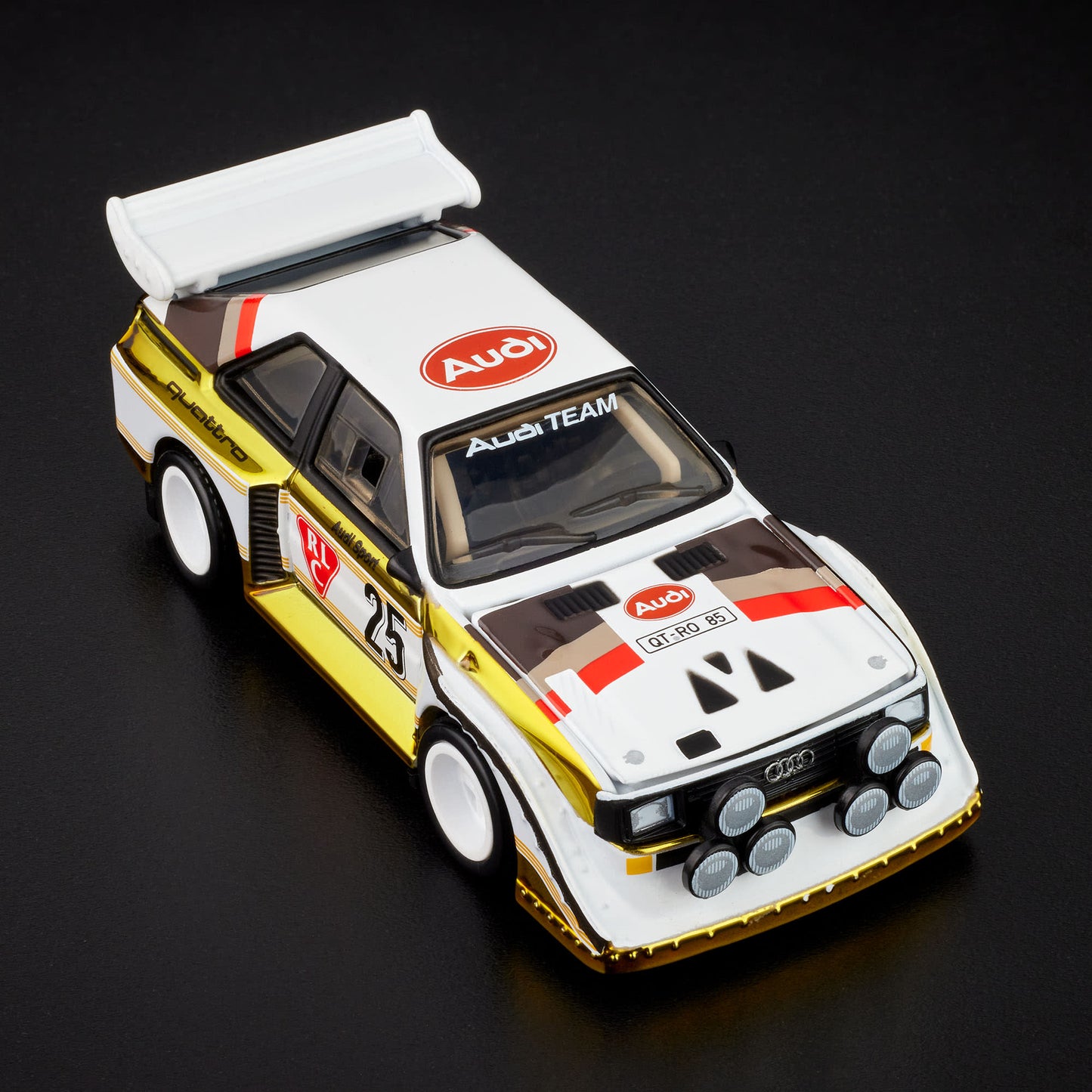 RLC Exclusive 1985 Audi Sport quattro S1 - Xe Mô Hình Rally 1:64 Hot Wheels Red Line Club