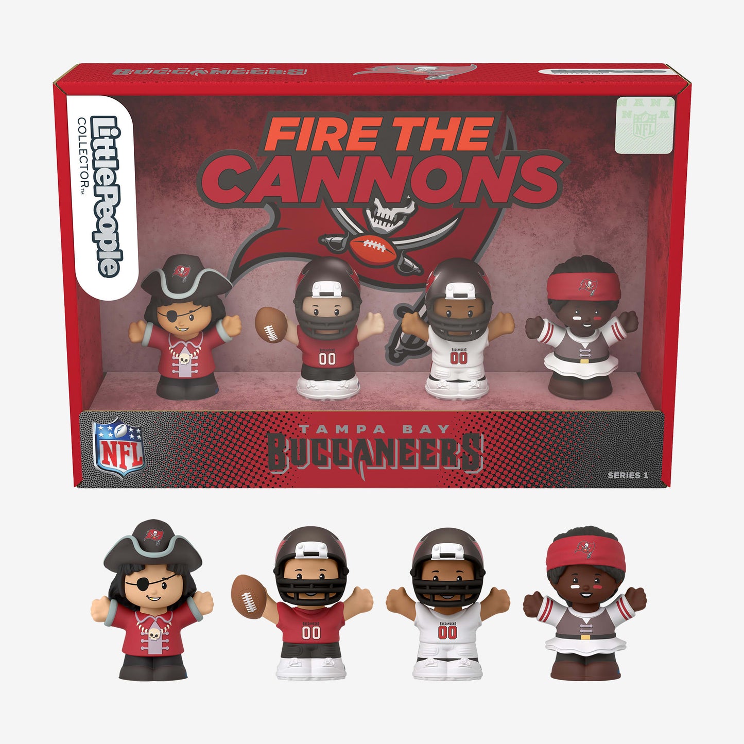 Little People Collector x NFL Tampa Bay Buccaneers Set - Bộ Nhân Vật Sưu Tầm NFL - Mattel - Góc nhìn khác 3