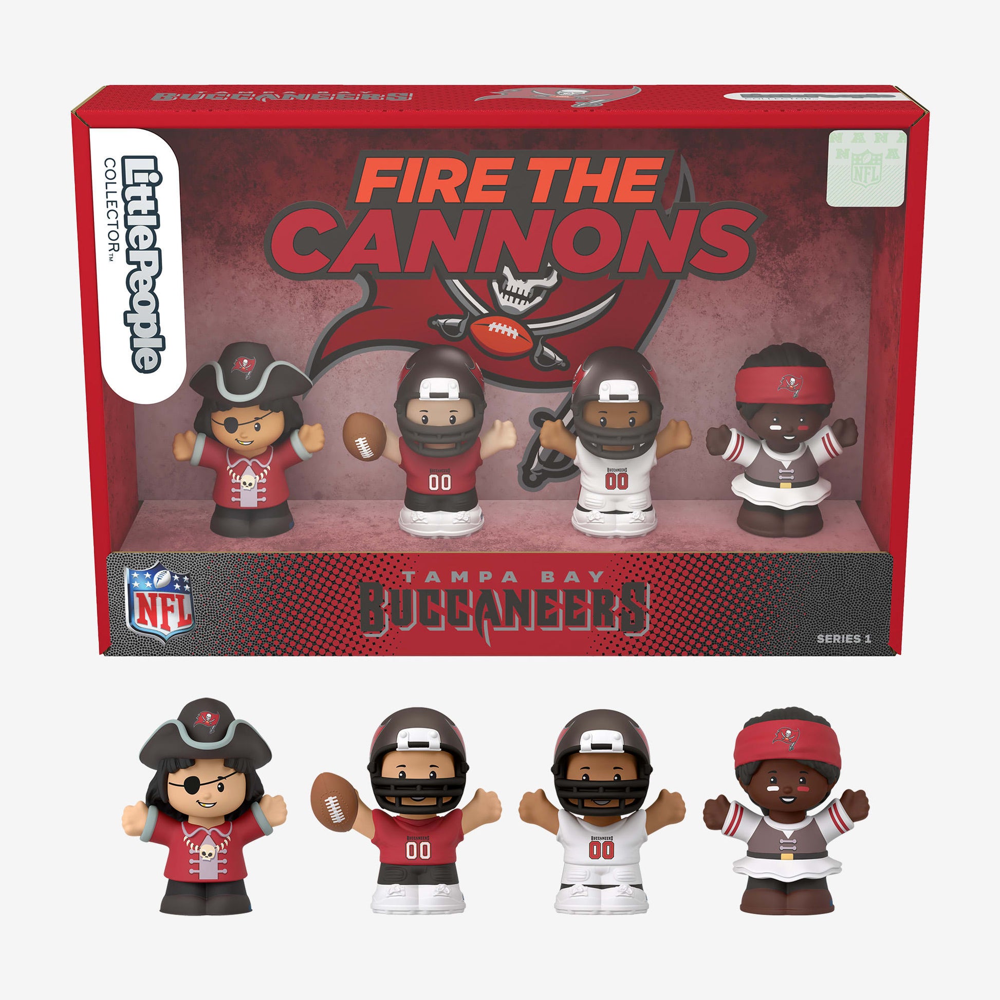 Little People Collector x NFL Tampa Bay Buccaneers Set - Bộ Nhân Vật Sưu Tầm NFL - Mattel - Góc nhìn khác 3