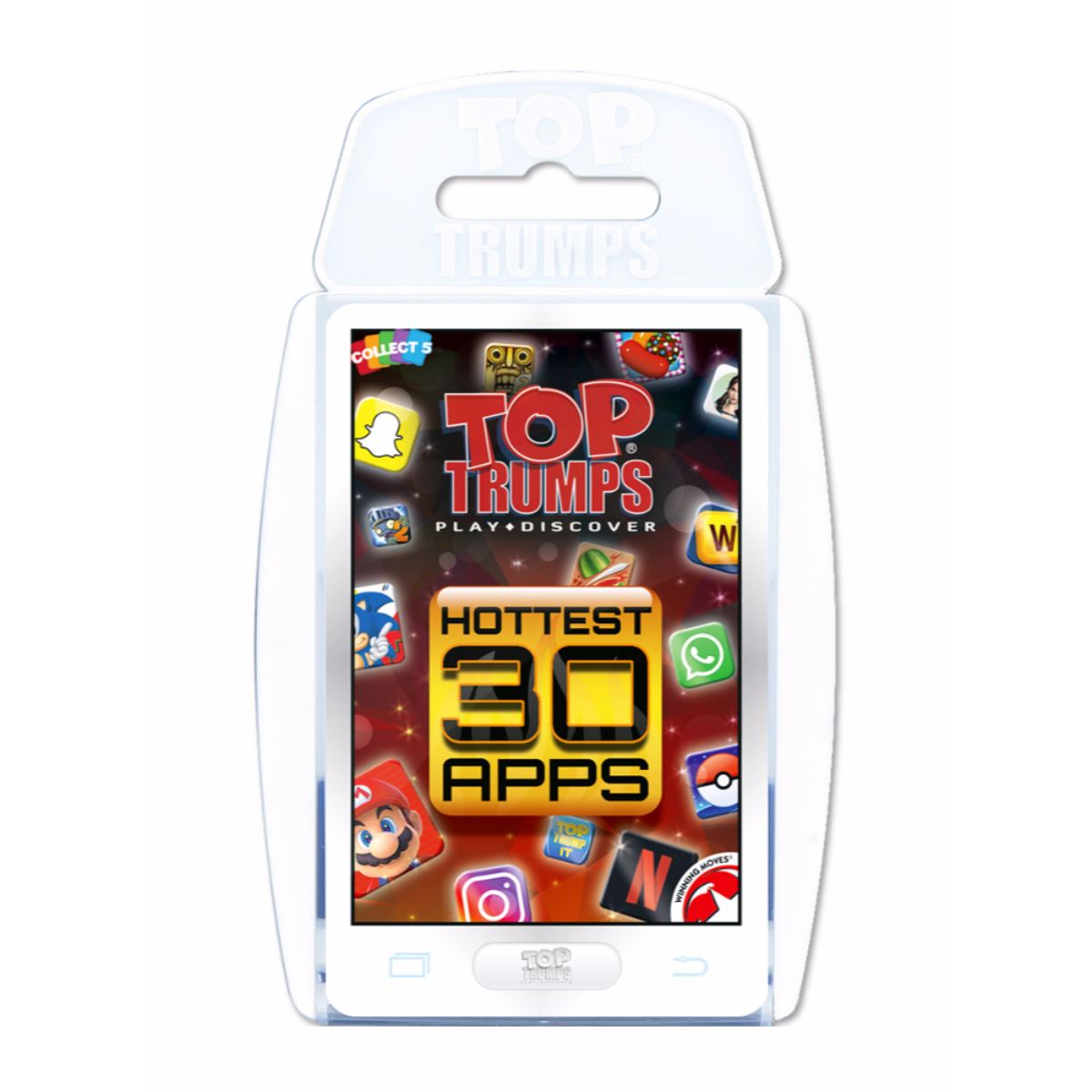 Hottest Top 30 Apps Top Trumps Card Game - Trò chơi thẻ bài so sánh ứng dụng - Winning Moves - Hình ảnh sản phẩm