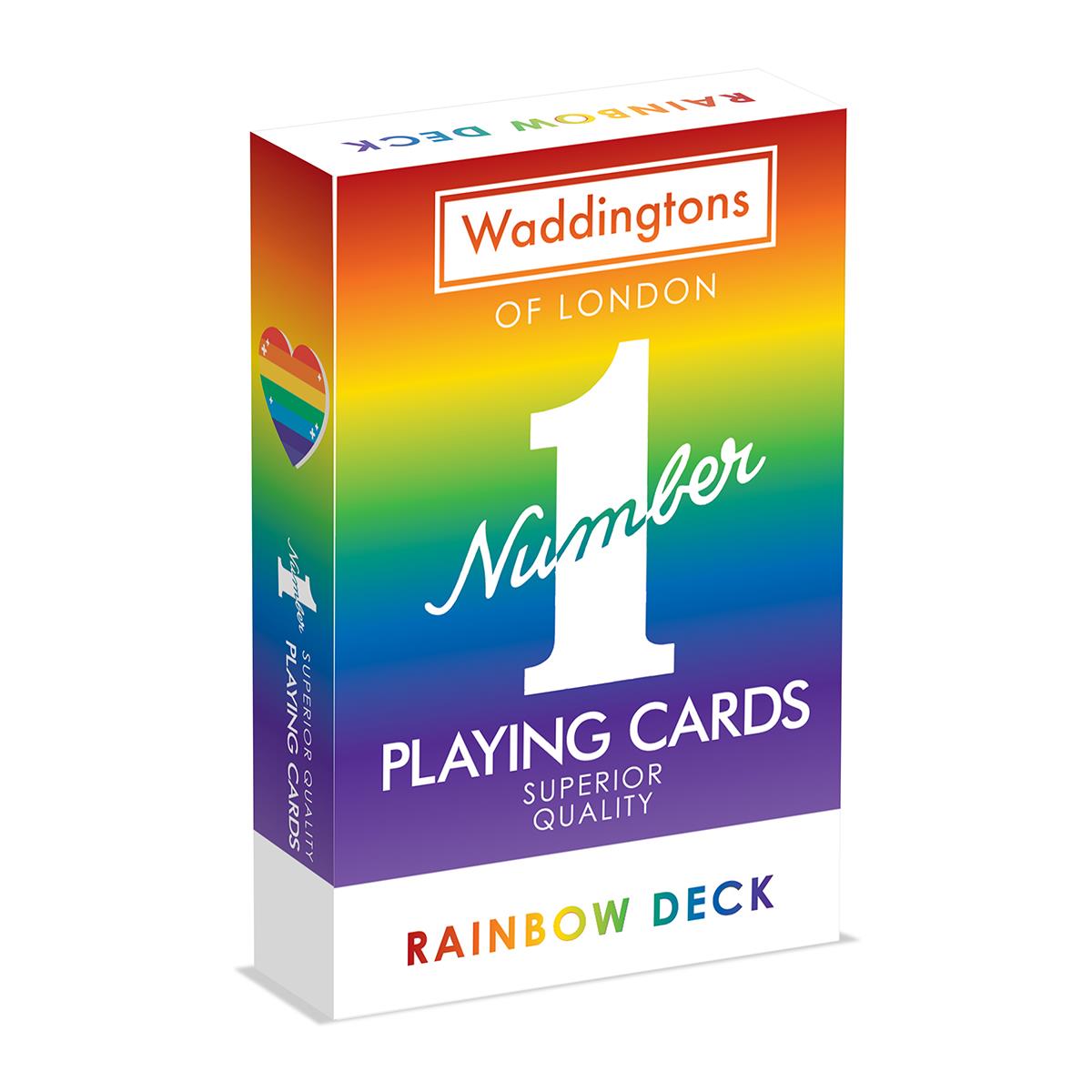 Rainbow Waddingtons Number 1 Playing Cards - Bộ Bài Tây Cầu Vồng Cao Cấp - Winning Moves - Hình ảnh sản phẩm