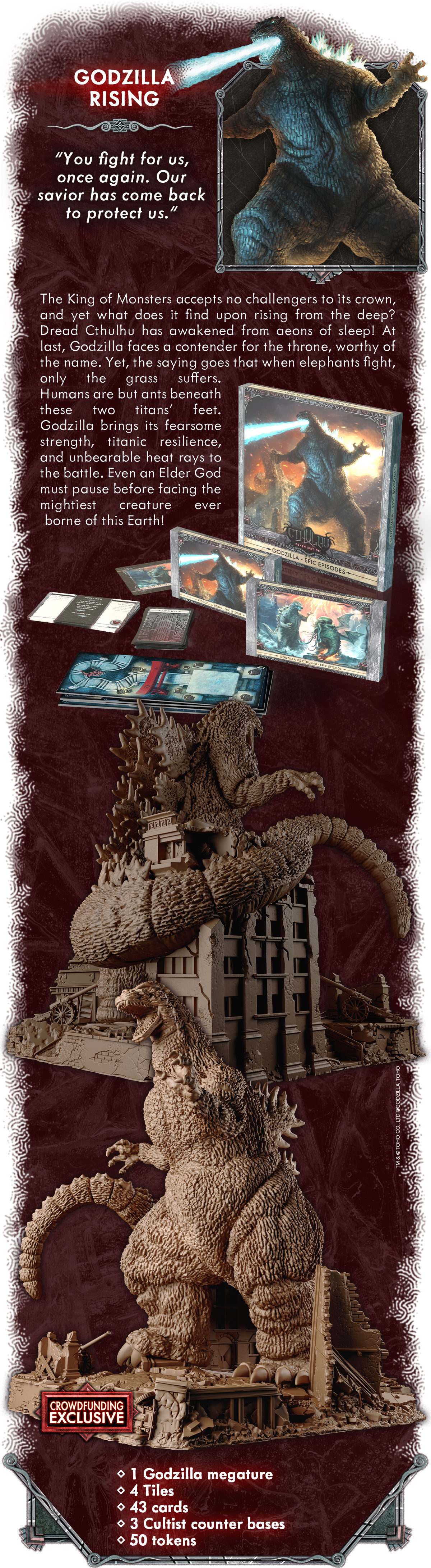 Cthulhu Death May Die: Godzilla Rising Expansion (Kickstarter Pre-Order Special)