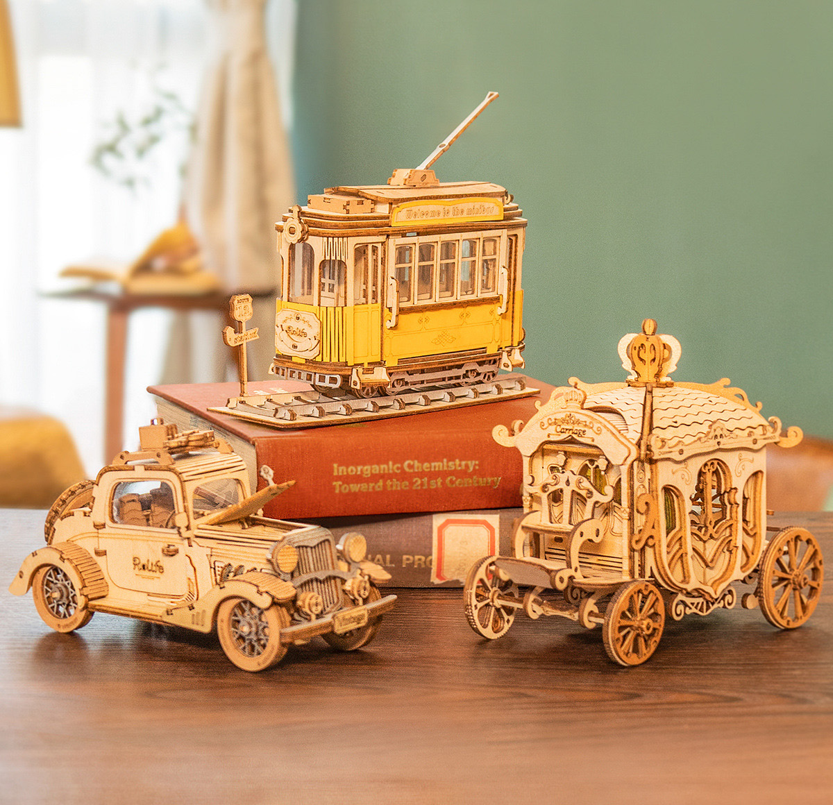 Rolife Modern 3D Wooden Puzzle - Vintage Car TG504 - Mô hình lắp ráp gỗ 3D xe hơi cổ điển - Rolife
