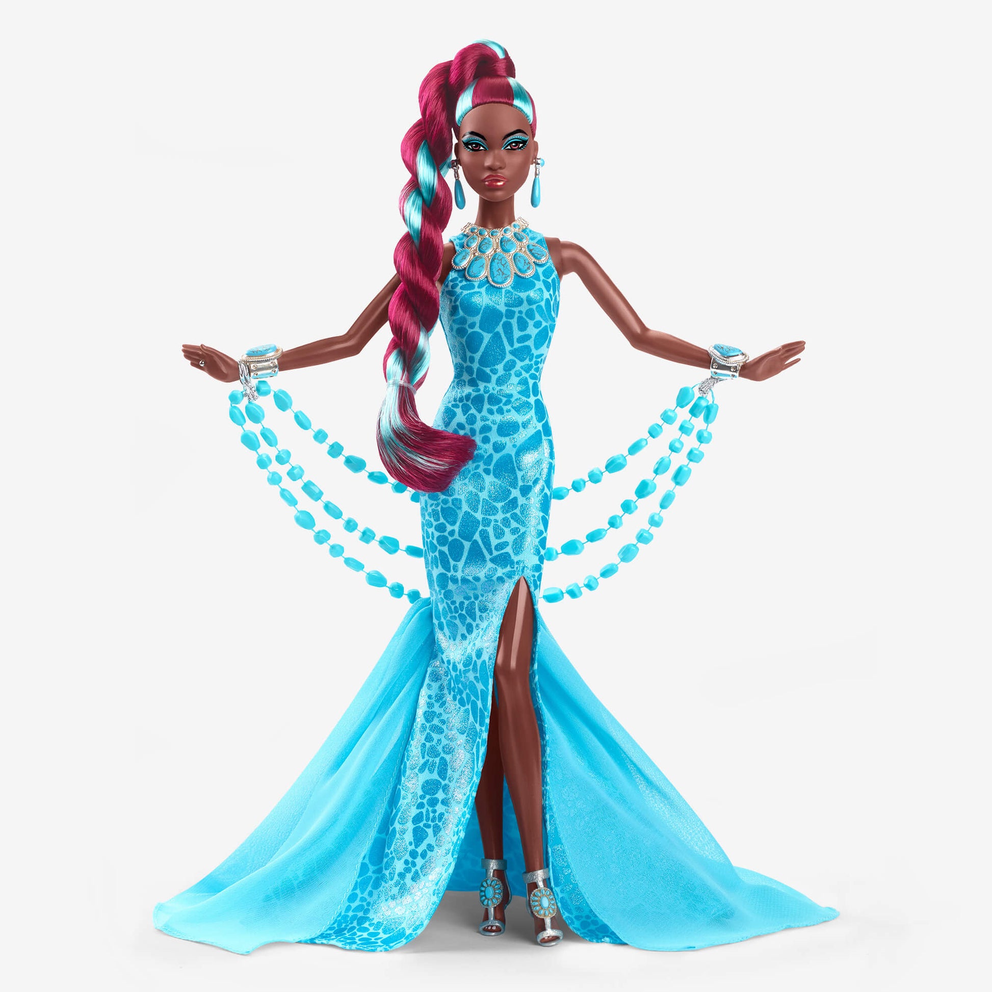 Barbie Fantasy Collection Turquoise Doll - Búp bê Sưu tầm Cao cấp - Mattel - Hình ảnh bổ sung 8