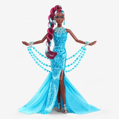 Barbie Fantasy Collection Turquoise Doll - Búp bê Sưu tầm Cao cấp - Mattel - Hình ảnh bổ sung 8