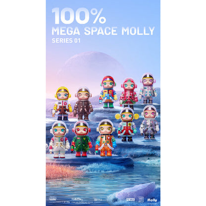Mega Collection 100% Space Molly Series 1 - Mô hình Blind Box Art Toy - POP MART
