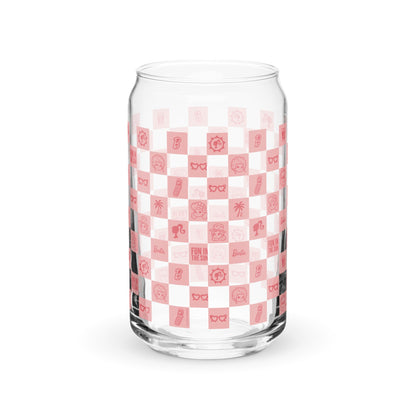 Barbie Checkerboard Icons Cutie Clear Glass