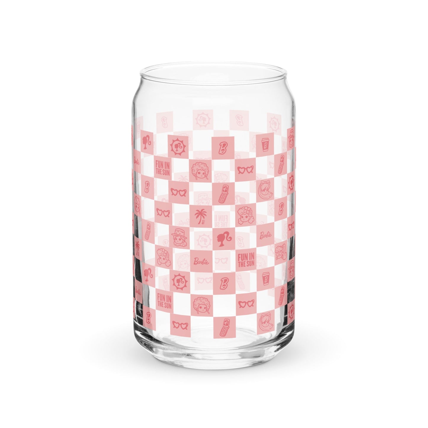 Barbie Checkerboard Icons Cutie Clear Glass