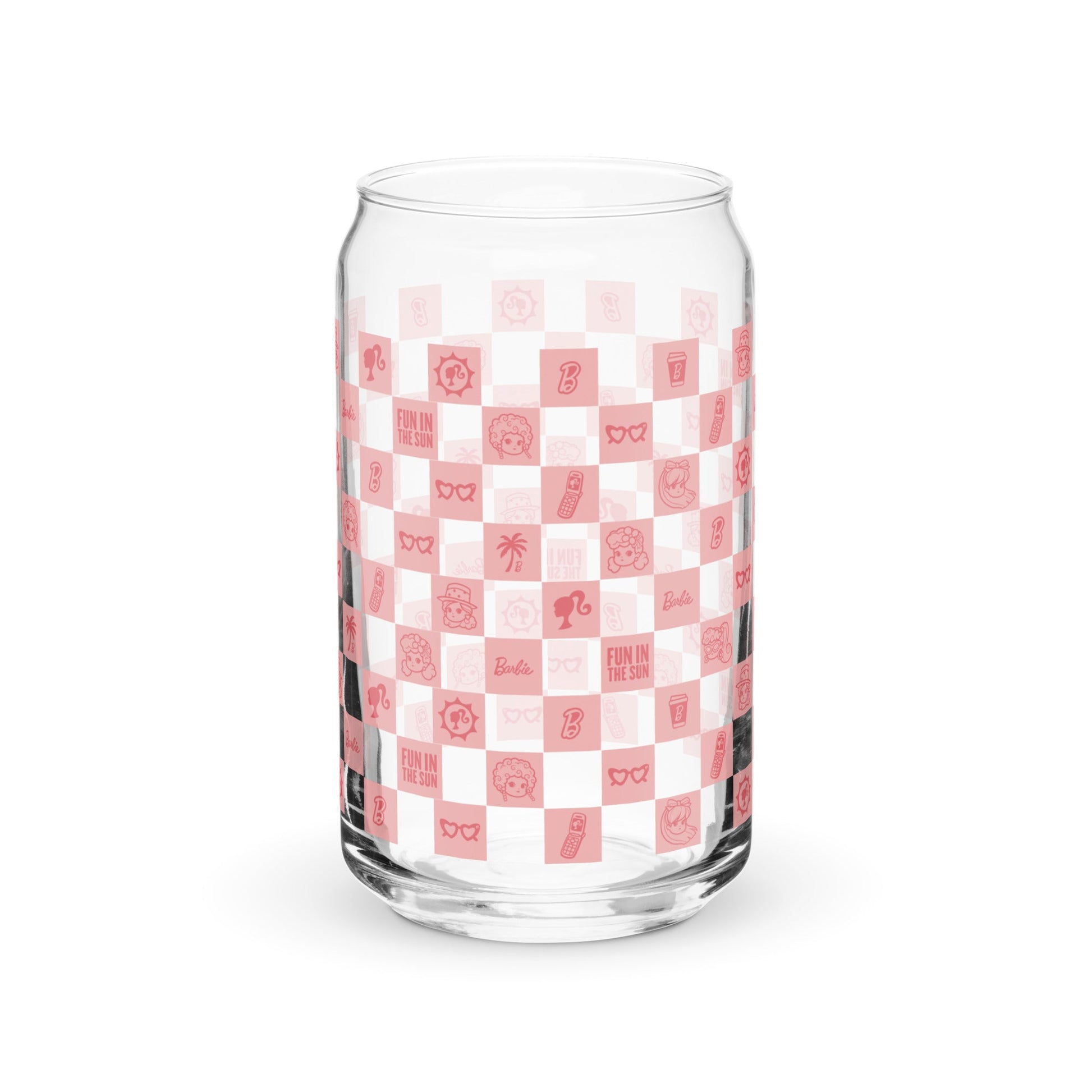 Barbie Checkerboard Icons Cutie Clear Glass