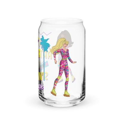 Barbie 1990's Hot Skatin' Can Shaped Glass - Ly Thủy Tinh Hình Lon Nước Mattel