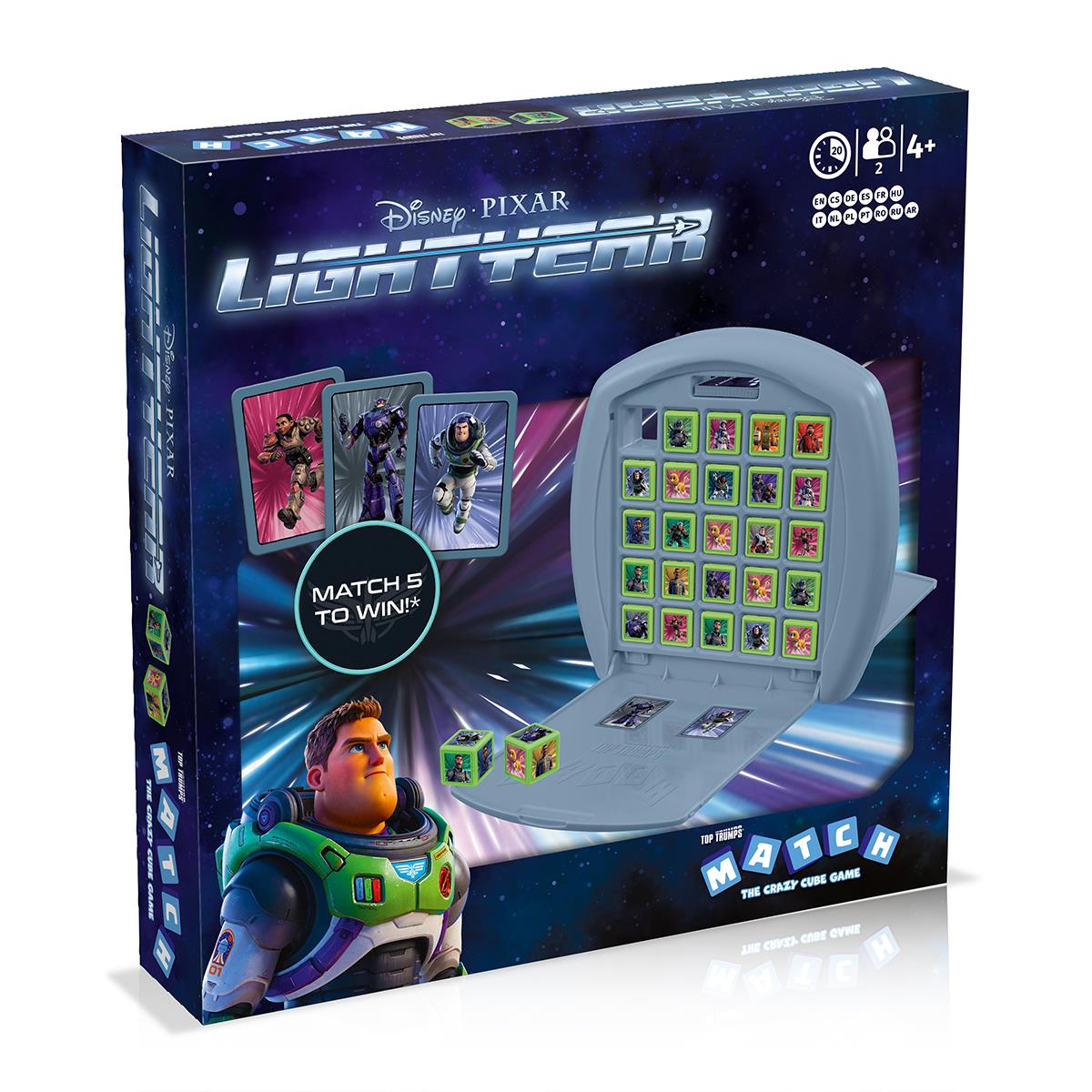 Lightyear Top Trumps Match - The Crazy Cube Game Trò Chơi Xếp Hình Lập Phương Winning Moves - Hình ảnh sản phẩm