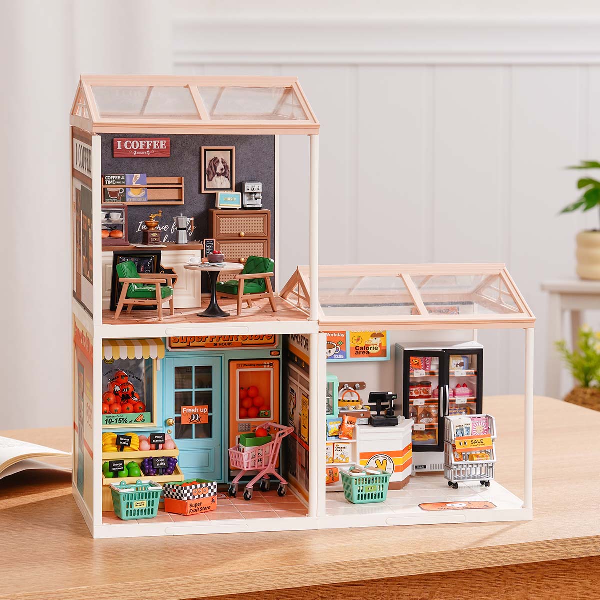 Rolife Super Creator Series - 3 in 1 L Shape - Mô hình nhà gỗ DIY tí hon - Rolife