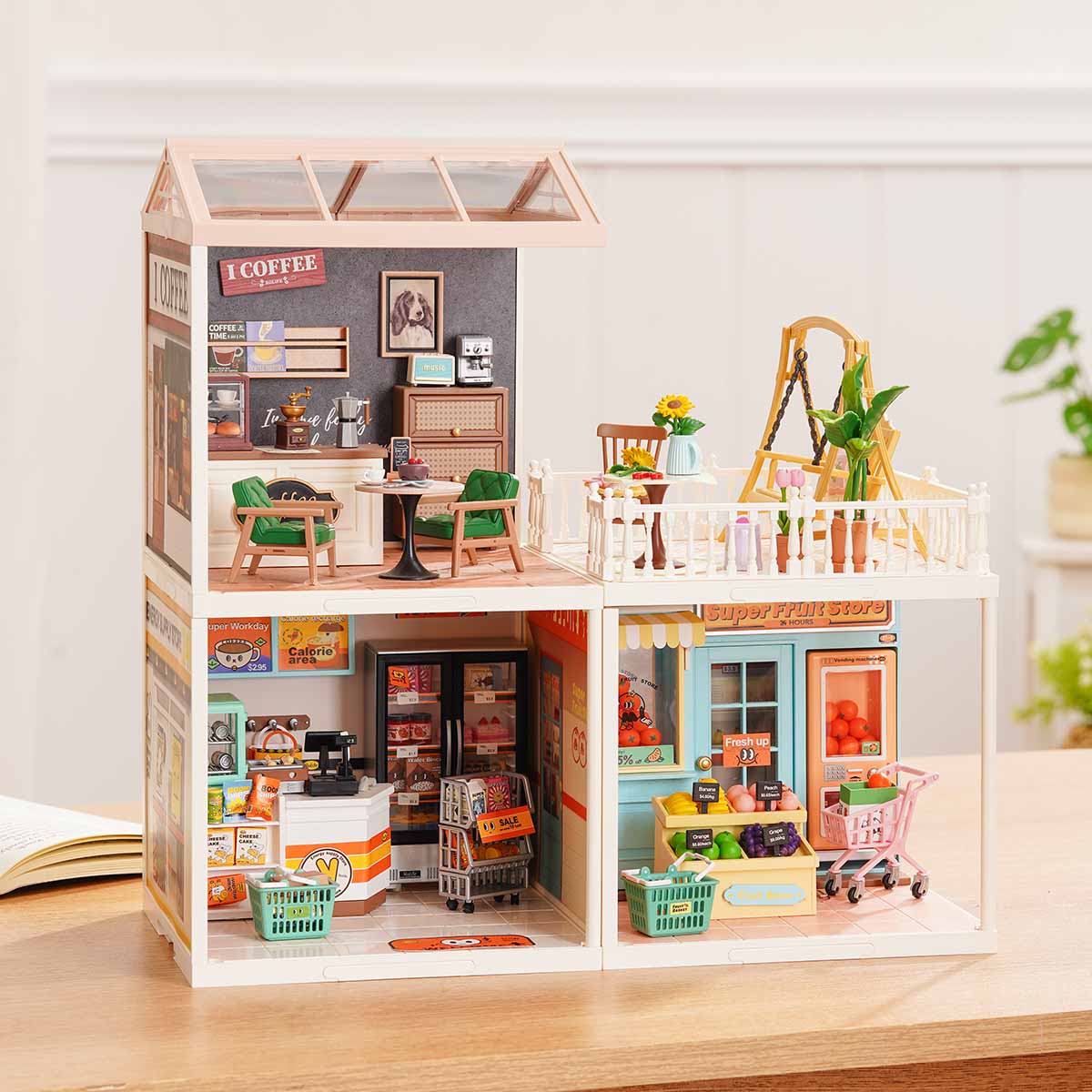 Rolife Super Creator Series - 3 in 1 L Shape - Mô hình nhà gỗ DIY tí hon - Rolife