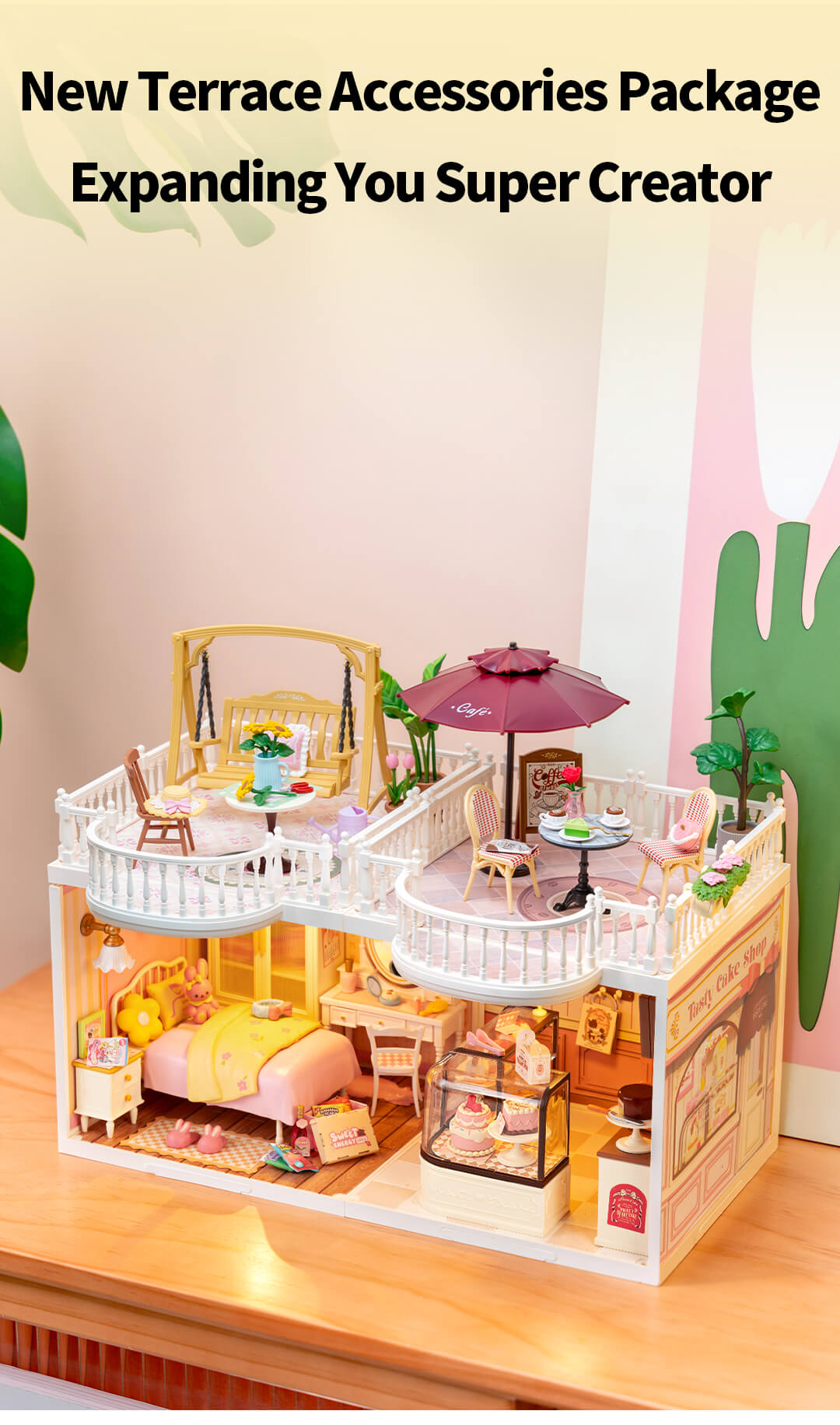 Rolife Super Creator Extension Pack - Terrace - Bộ mở rộng ban công mô hình DIY - Rolife