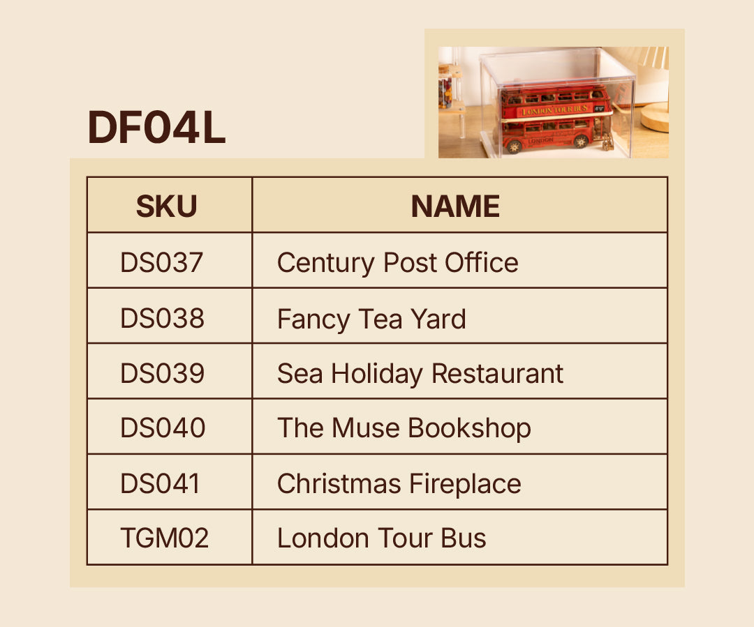 Rolife Acrylic Display Box Landscape Size S DF04L - Hộp trưng bày Acrylic chống bụi - Rolife