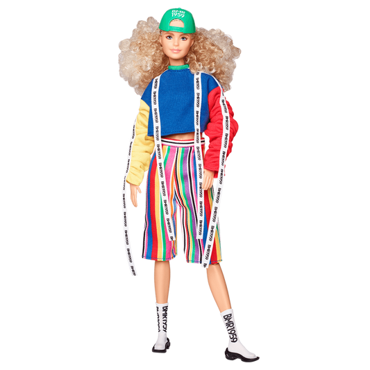 Barbie BMR1959 Doll - Color Block Sweatshirt with Logo Tape & Striped Shorts - Búp bê thời trang sưu tầm Barbie Signature - Hình ảnh sản phẩm