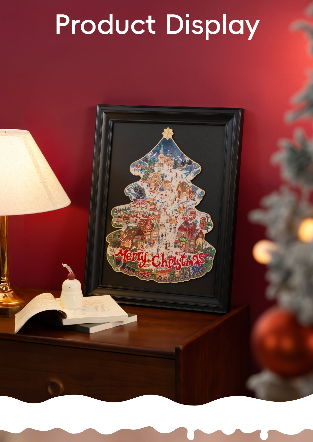 Rowood Christmas Town Wooden Jigsaw Puzzle TA007 - Xếp hình gỗ 3D trí tuệ - Rolife