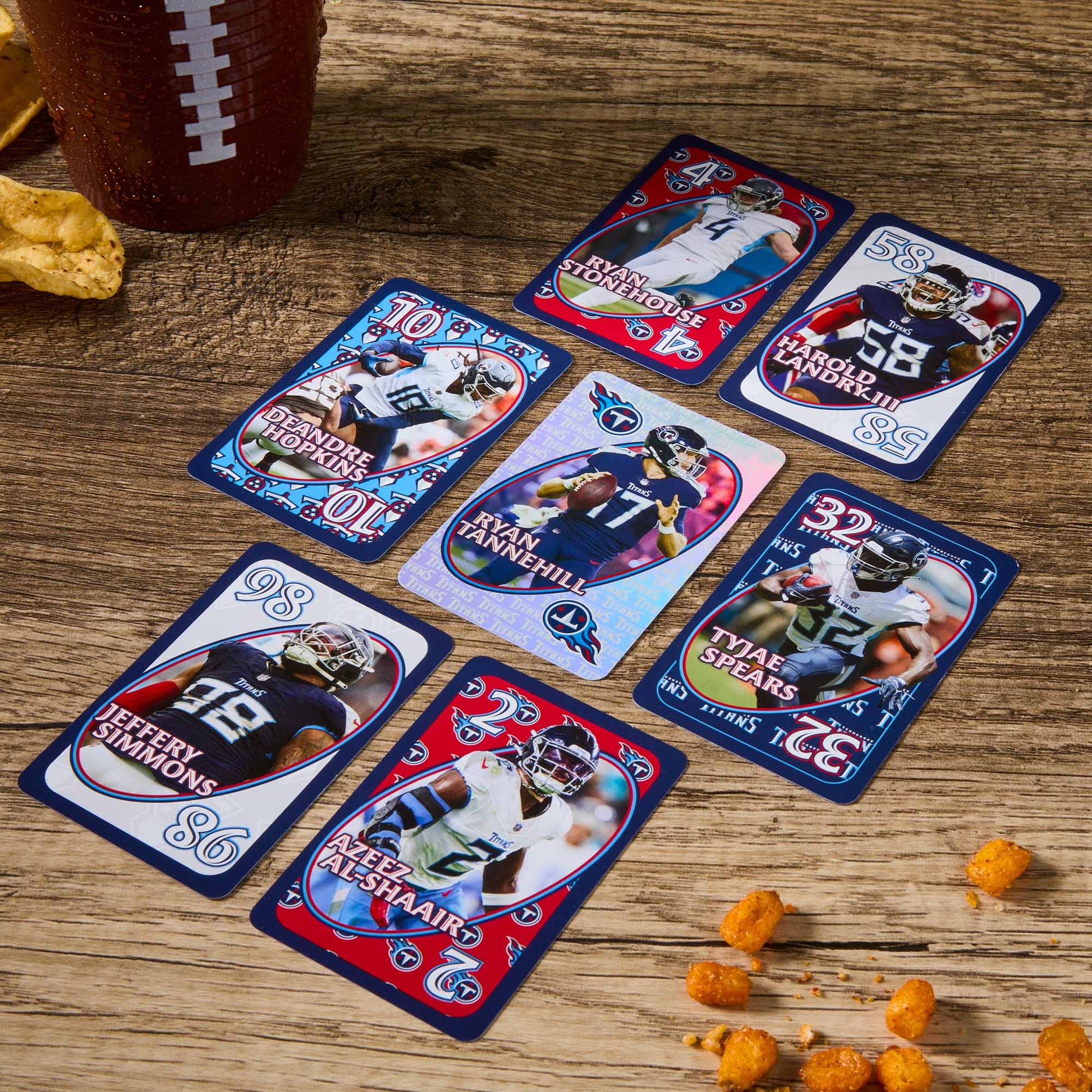 UNO Fandom NFL Tennessee Titans Game Deck - Bộ Bài Thẻ Bài Thể Thao - Mattel JDK25 - Hình ảnh bổ sung 4