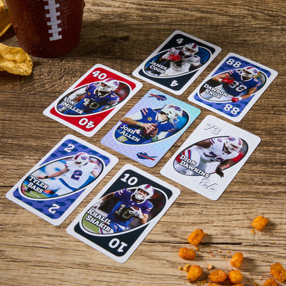 UNO Fandom NFL Buffalo Bills Game Deck - Bộ Bài UNO Thể Thao Sưu Tầm - Mattel Creations - Hình ảnh bổ sung 4