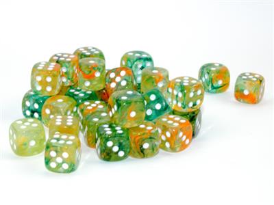 Nebula® 12mm d6 Spring/white Luminary™ Dice Block™ (36 dice) - Bộ Xúc Xắc 36 Viên Cao Cấp Chessex