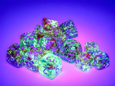 Nebula® 12mm d6 Primary™/blue Luminary™ Dice Block™ (36 dice) - Bộ 36 viên xúc xắc sáu mặt cao cấp - Chessex
