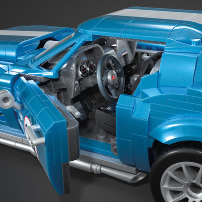 MEGA Hot Wheels '63 Corvette Grand Sport Race Car Building Kit - Bộ Lắp Ráp Xe Đua Mô Hình Mattel - Hình ảnh bổ sung 5