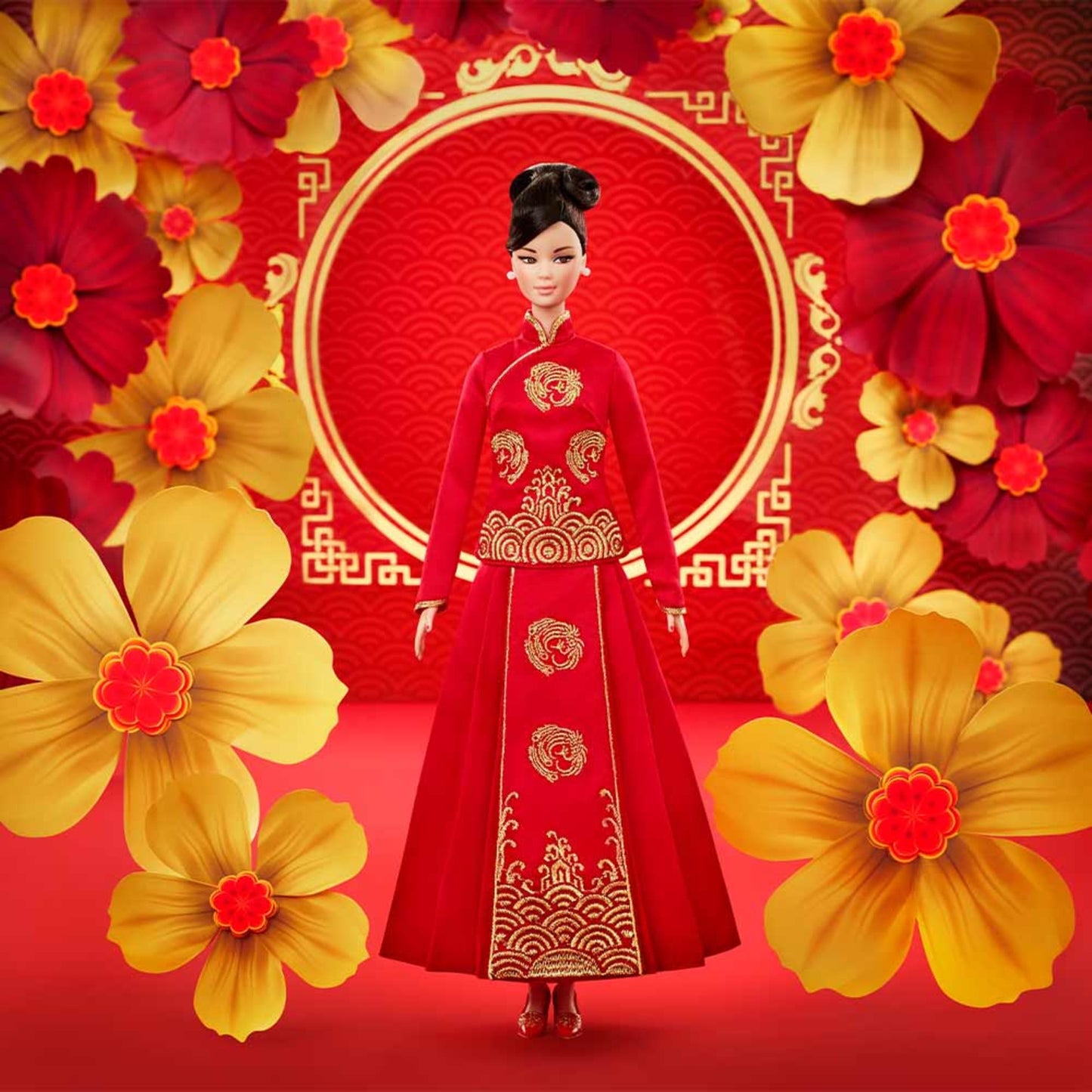 Barbie Lunar New Year Doll Designed by Guo Pei - Búp bê Tết Nguyên Đán Sưu tầm - Mattel Signature Mattel - ảnh 1 - Collectibl