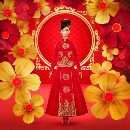 Barbie Lunar New Year Doll Designed by Guo Pei - Búp bê Tết Nguyên Đán Sưu tầm - Mattel Signature Mattel - ảnh 1 - Collectibl
