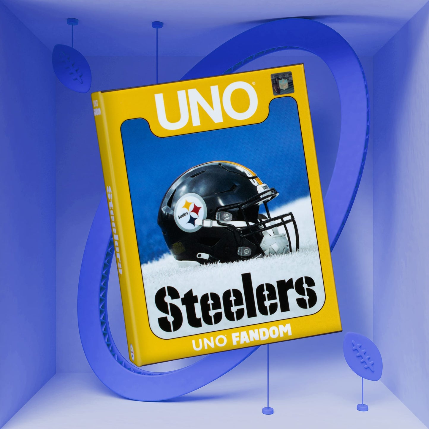 UNO Fandom NFL Pittsburgh Steelers Game Deck - Bộ Bài Thẻ Bài Thể Thao Cao Cấp Mattel HYH53 - Hình ảnh sản phẩm