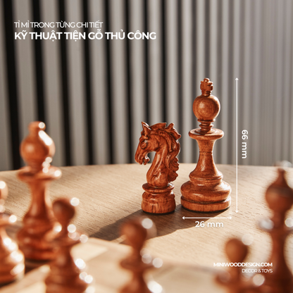 Bộ Cờ Vua Signature Size Du Lịch - Bộ cờ vua gỗ hương cao cấp - Miniwood Design