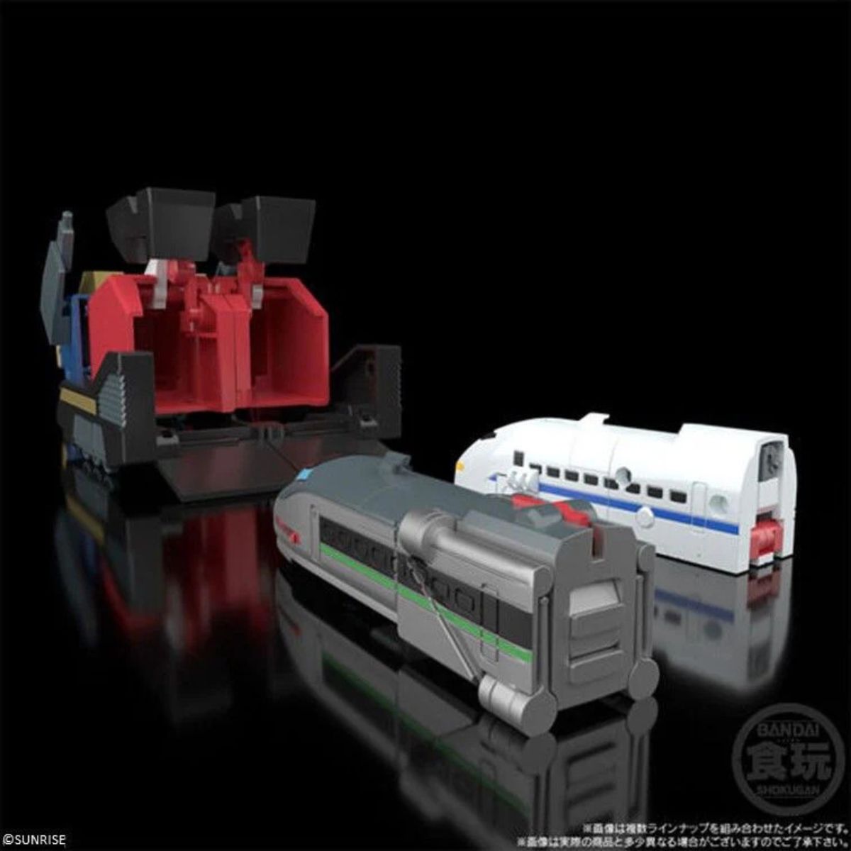 Combo of 3 SMP THE BRAVE EXPRESS MIGHT GAINE - Bộ 3 mô hình lắp ráp robot - Bandai Candy