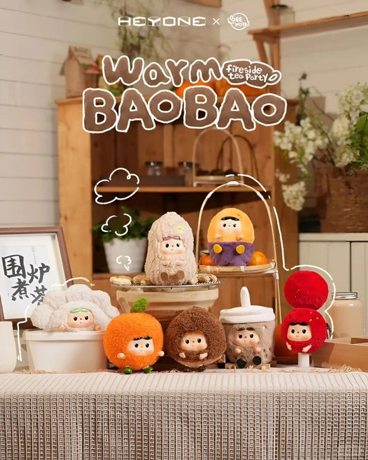 BAOBAO-Warm BAOBAO Fireside Tea Party series Vinyl Plush Key Chain - Móc khóa Blindbox Chính hãng Heyone