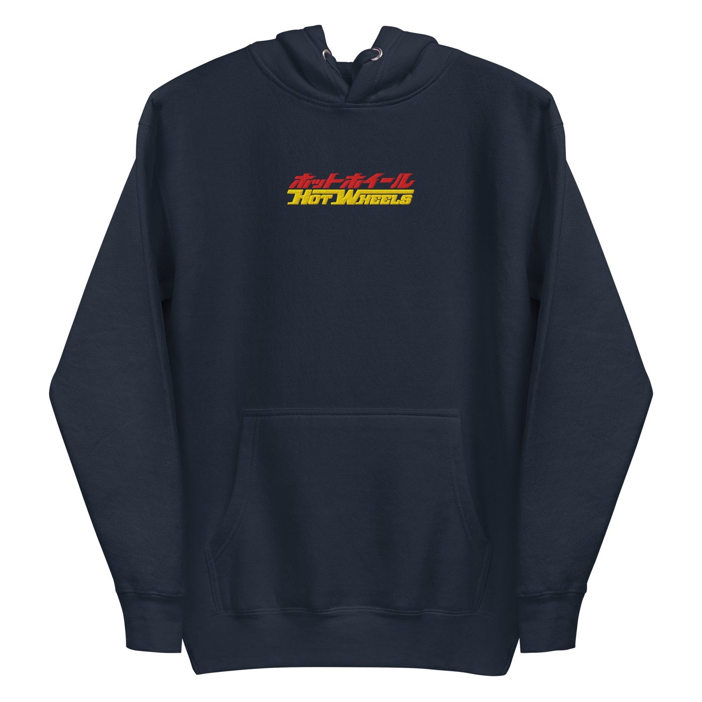 Hot Wheels in Kanji Navy Embroidered Hoodie
