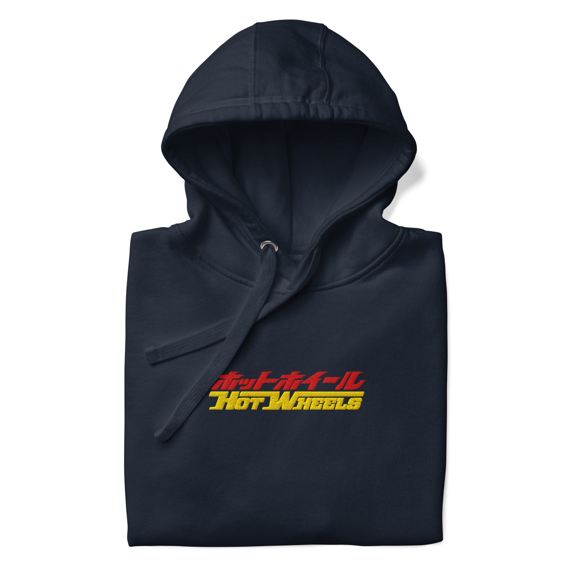 Hot Wheels in Kanji Navy Embroidered Hoodie