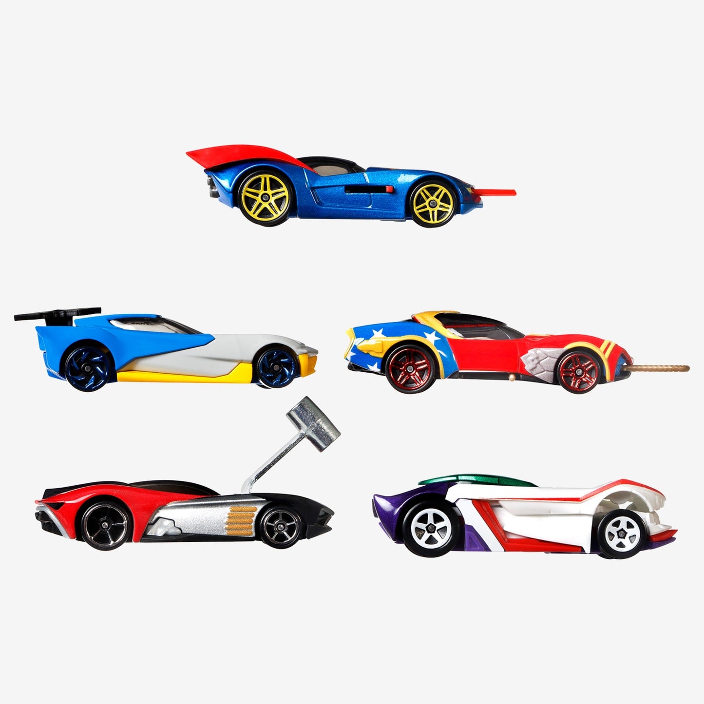 Hot Wheels DC Character Car 5-Pack - Bộ 5 Xe Mô Hình Siêu Anh Hùng DC Universe - Hot Wheels Mattel - Hình ảnh bổ sung 4