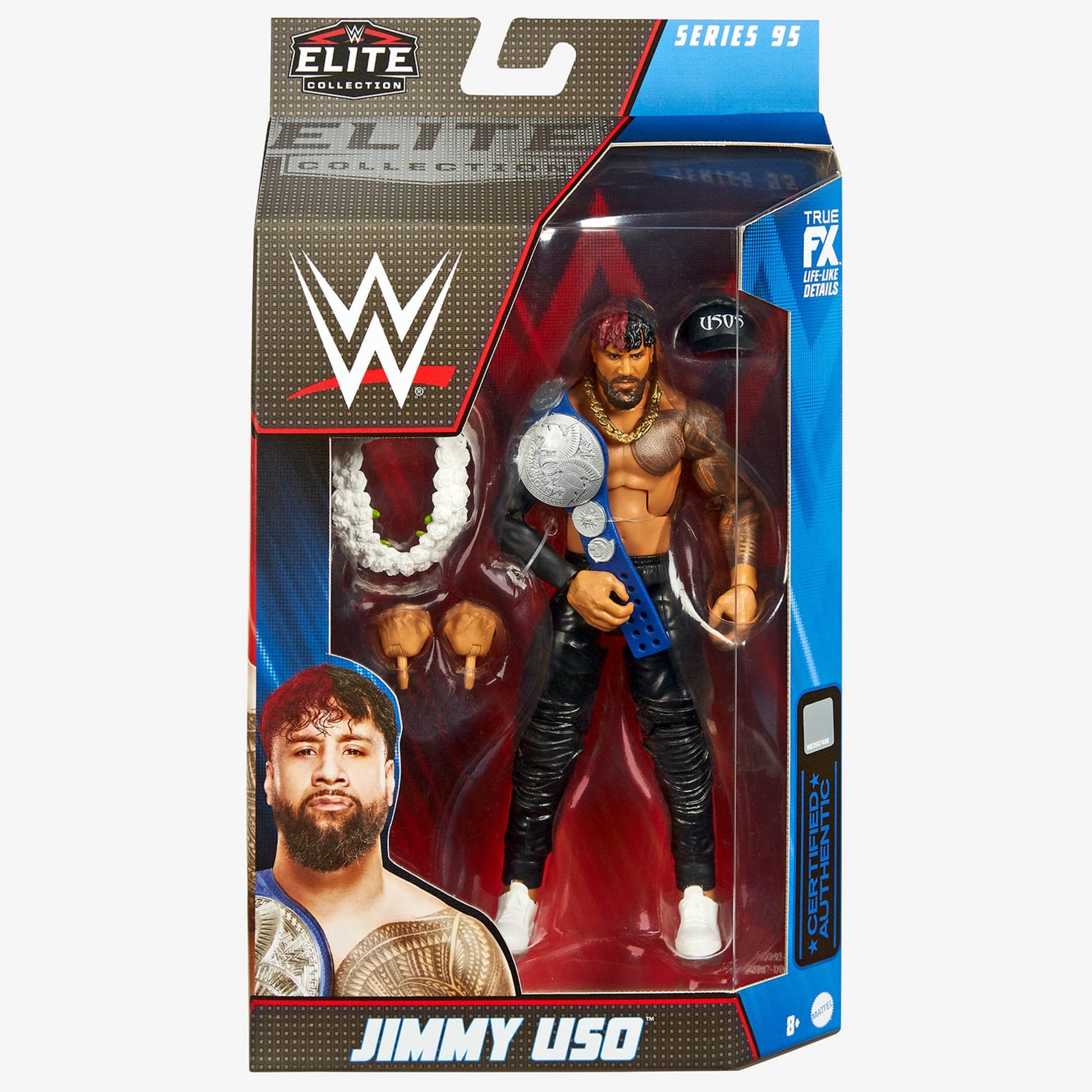 WWE Jimmy Uso Elite Collection Action Figure - Mô hình nhân vật WWE Cao Cấp - Mattel Elite - Hình ảnh bổ sung 6