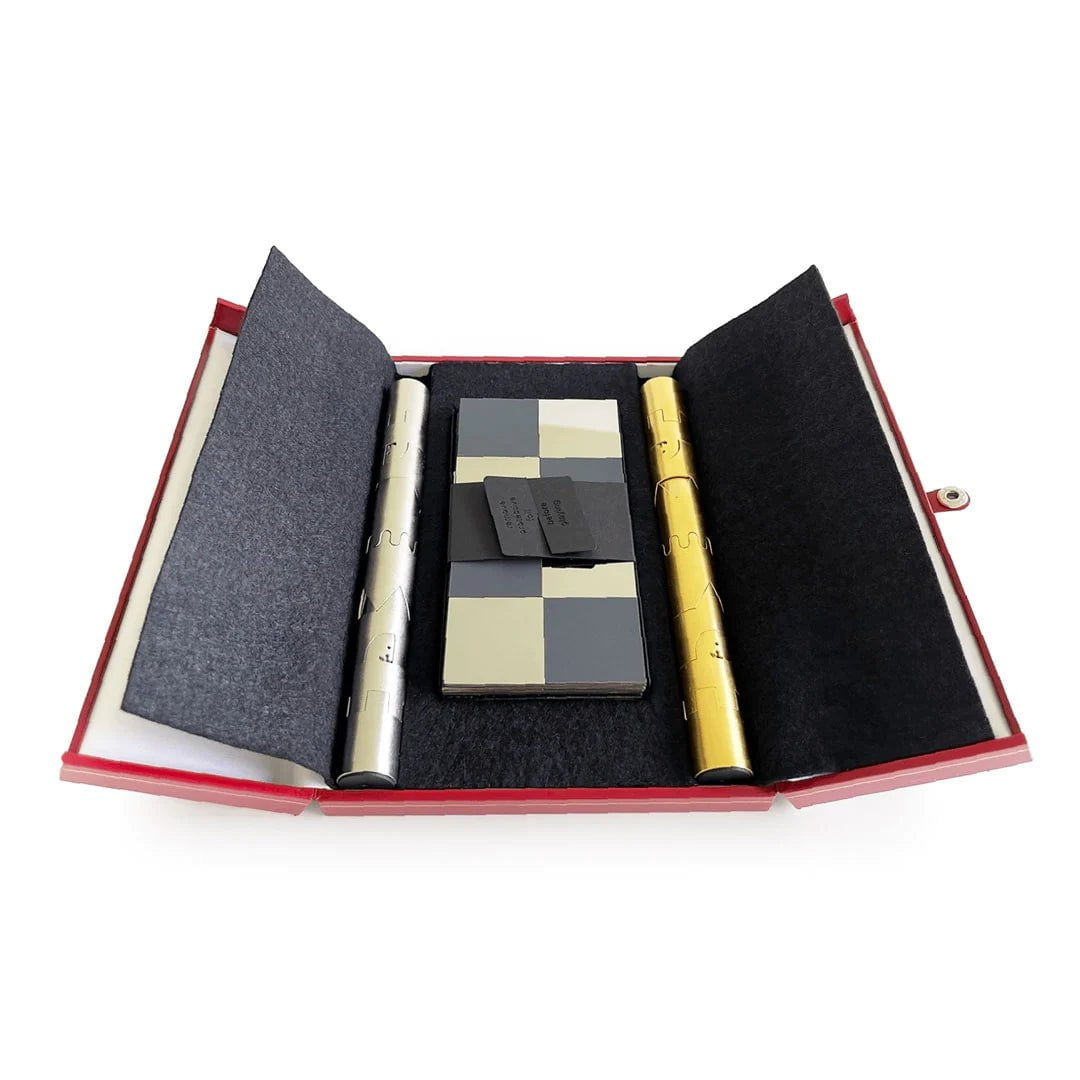 Cy Endfield 24 Karat Gold and Silver Plated Travel Chess Set - Bộ Cờ Vua Du Lịch Mạ Vàng 24K Cao Cấp - Chess House