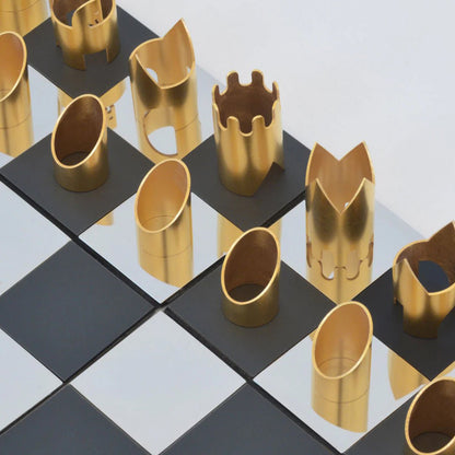 Cy Endfield 24 Karat Gold and Silver Plated Travel Chess Set - Bộ Cờ Vua Du Lịch Mạ Vàng 24K Cao Cấp - Chess House - Hình ảnh bổ sung 4
