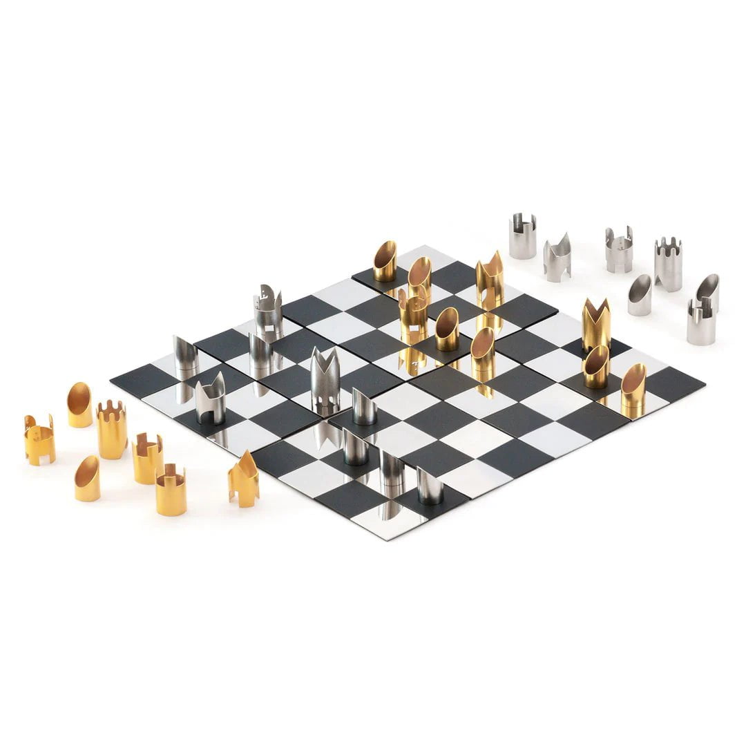Cy Endfield 24 Karat Gold and Silver Plated Travel Chess Set - Bộ Cờ Vua Du Lịch Mạ Vàng 24K Cao Cấp - Chess House - Góc nhìn khác 3