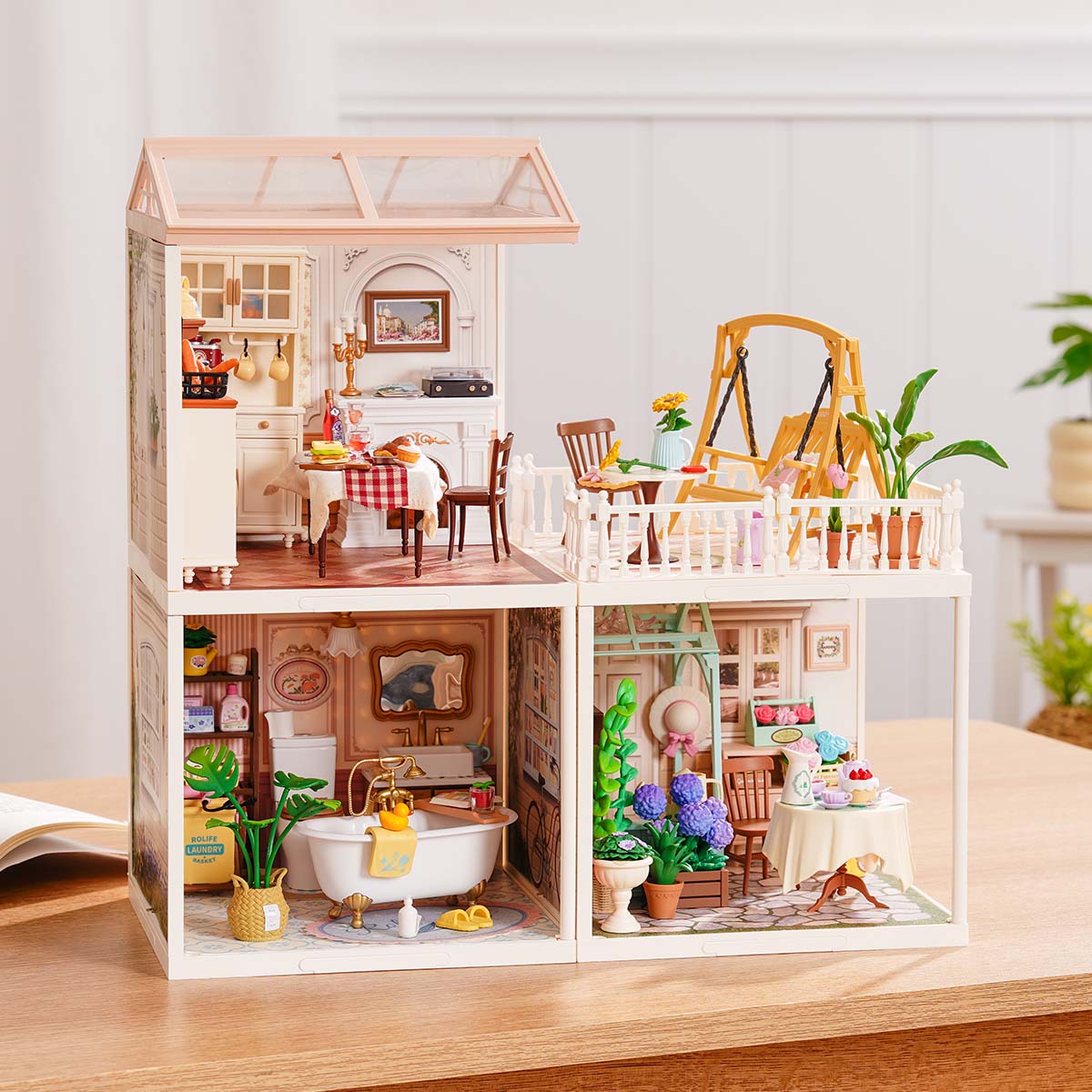 Rolife Super Creator Series - 3 in 1 L Shape - Mô hình nhà gỗ DIY tí hon - Rolife