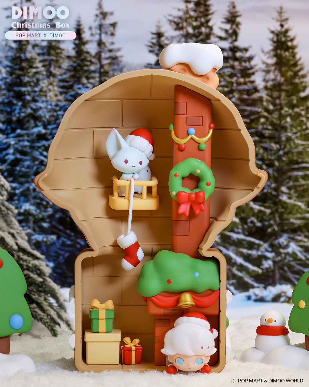 Popmart Dimoo Christmas Gift Box - Mô Hình Art Toy Giáng Sinh Chính Hãng Pop Mart