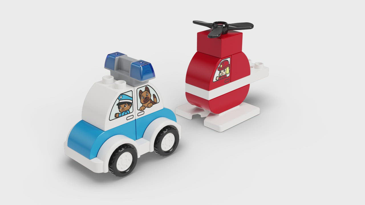 LEGO® DUPLO™ Fire Helicopter & Police Car - Đồ Chơi Lắp Ráp Trực Thăng & Xe Cảnh Sát Cứu Hộ - LEGO 10957 - Hình ảnh chi tiết 2