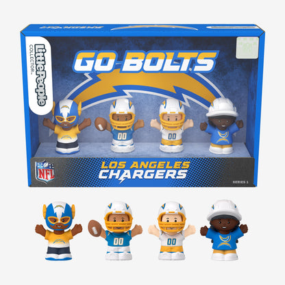 Little People Collector x NFL Los Angeles Chargers Set - Bộ Mô Hình Nhân Vật Thể Thao - Mattel HNJ53 - Góc nhìn khác 3