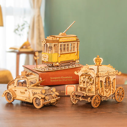 Rolife Modern 3D Wooden Puzzle - Vintage Car TG504 - Mô hình lắp ráp gỗ 3D xe hơi cổ điển - Rolife