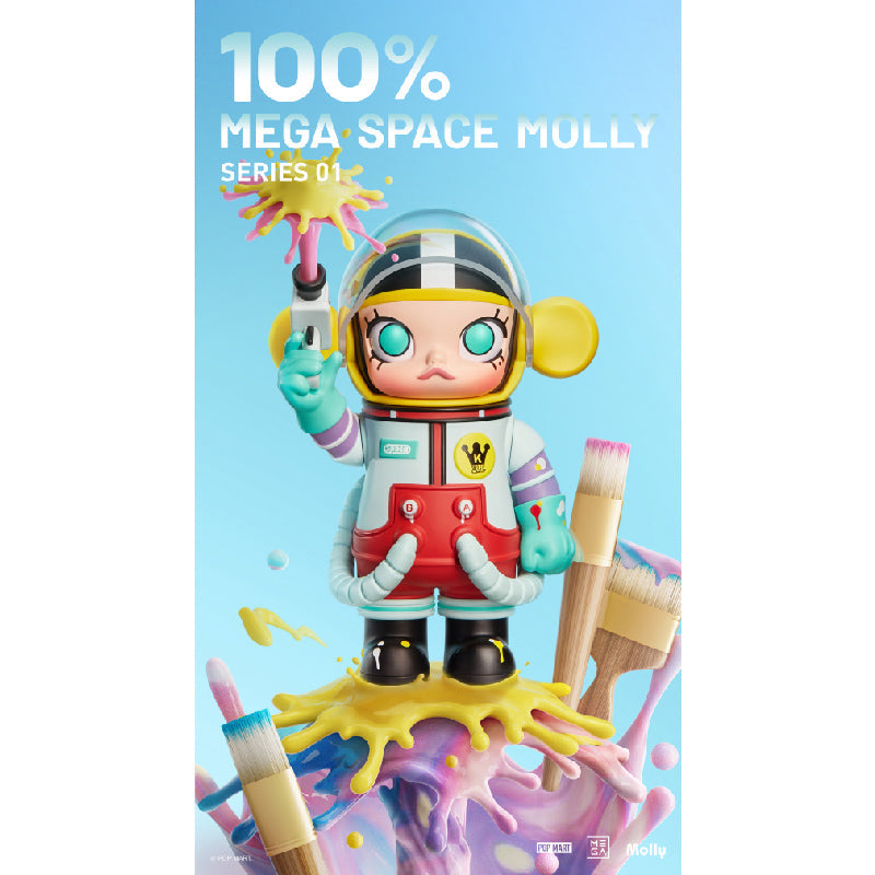 Mega Collection 100% Space Molly Series 1 - Mô hình Blind Box Art Toy - POP MART