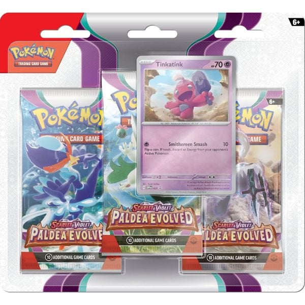 Thẻ bài Pokemon TCG SV02 Paldea Evolved 3 Pack Blister