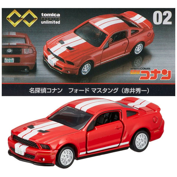 Tomica PRM Unlimited No. 02 Detective Conan Ford Mustang Shuichi Akai